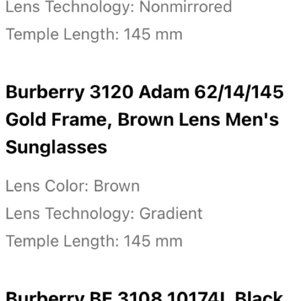 Burberry Gold and Brown Men's Sunglasses - Picture 9 of 9